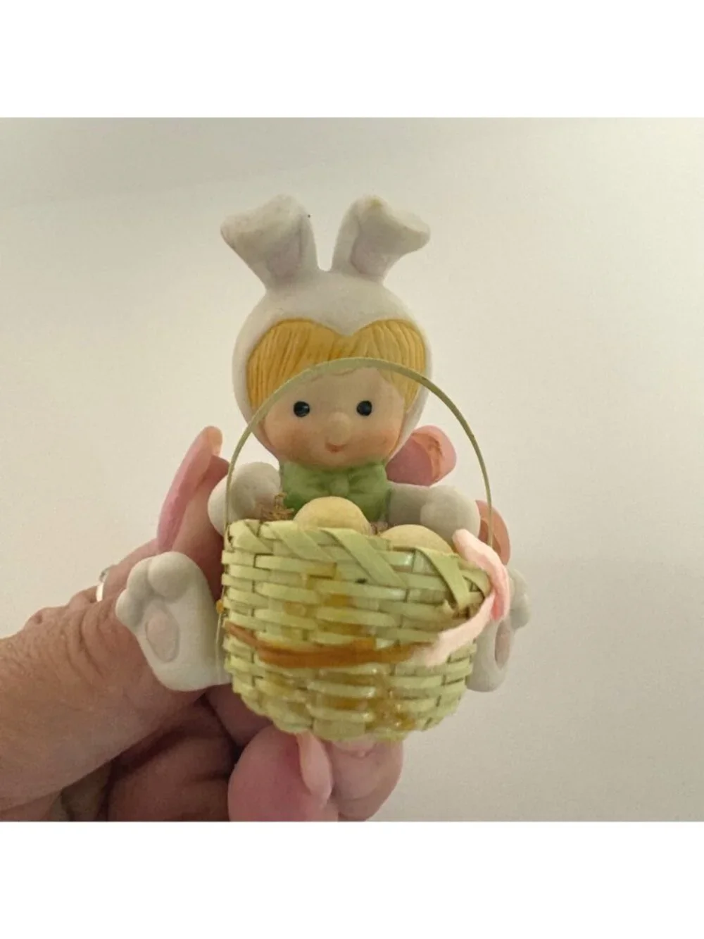 Enesco 1983 Country Cousins Holly Babes Baby Bunny Easter Collectible Vintage